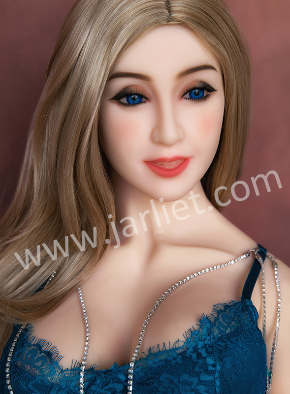 Maia-Jarliet New 3Dリアルな美しいアメリカの顔ブロンド長い髪の大人のセックス人形 