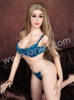 Maia-Jarliet New 3Dリアルな美しいアメリカの顔ブロンド長い髪の大人のセックス人形 