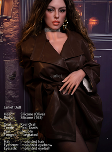 Olive 163-Jarliet Top Quality Full Silicone Sex Dolls Adult Toy Dolls with Open Oral Integrated Tongue Flexible Jaw