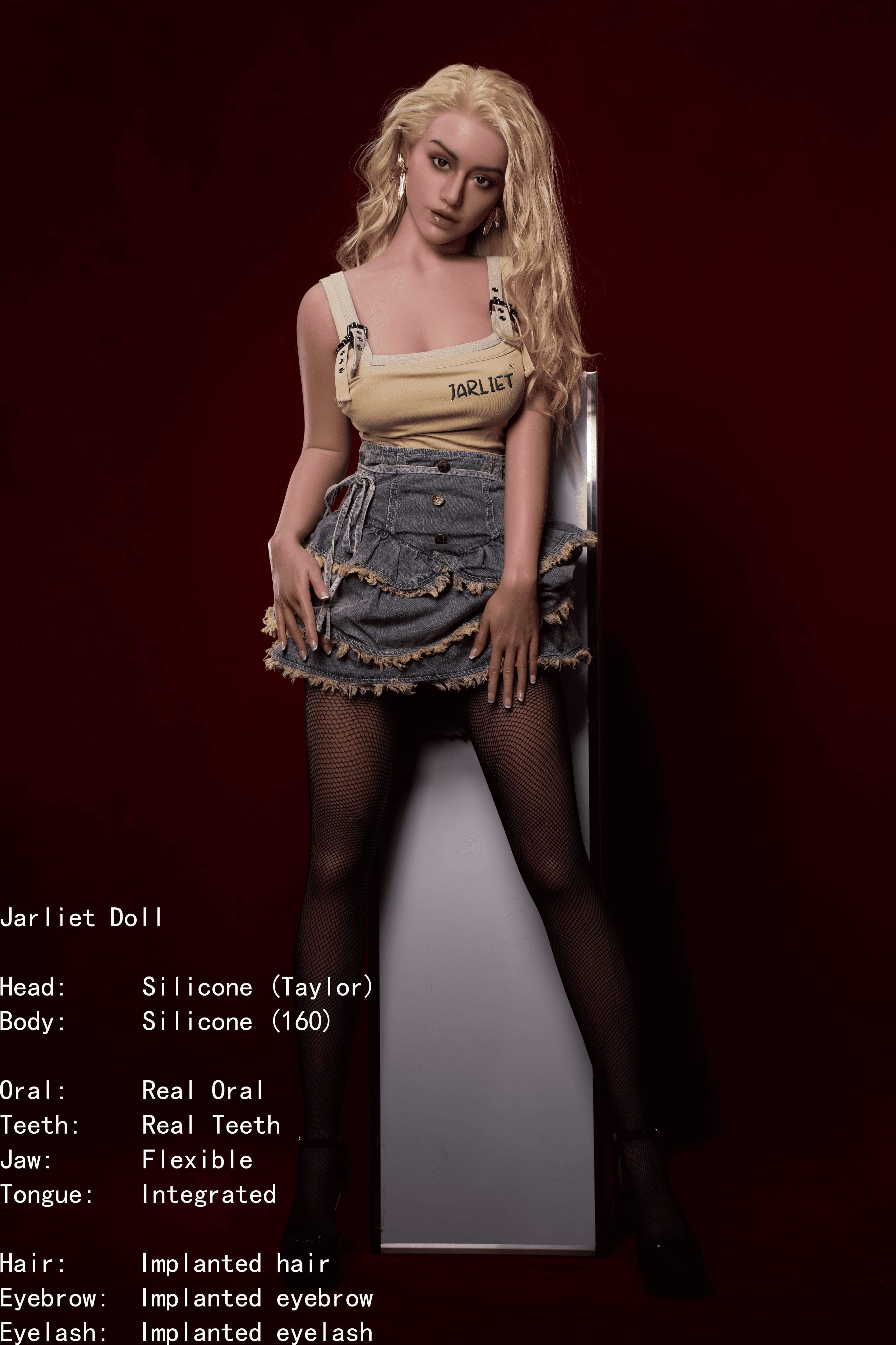 Taylor-Jarliet Top Quality Full Silicone Sex Dolls Adult Toy Dolls with Open Oral Integrated Tongue Flexible Jaw