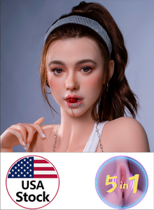 Eve 163cm-Jarliet Top Quality Full Silicone Sex Dolls Adult Toy Dolls with Open Oral Integrated Tongue Flexible Jaw