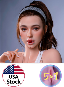Eve 163cm-Jarliet Top Quality Full Silicone Sex Dolls Adult Toy Dolls with Open Oral Integrated Tongue Flexible Jaw