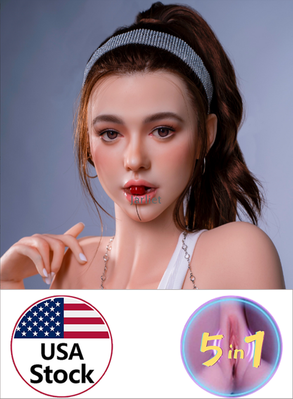 Eve 163cm-Jarliet Top Quality Full Silicone Sex Dolls Adult Toy Dolls with Open Oral Integrated Tongue Flexible Jaw