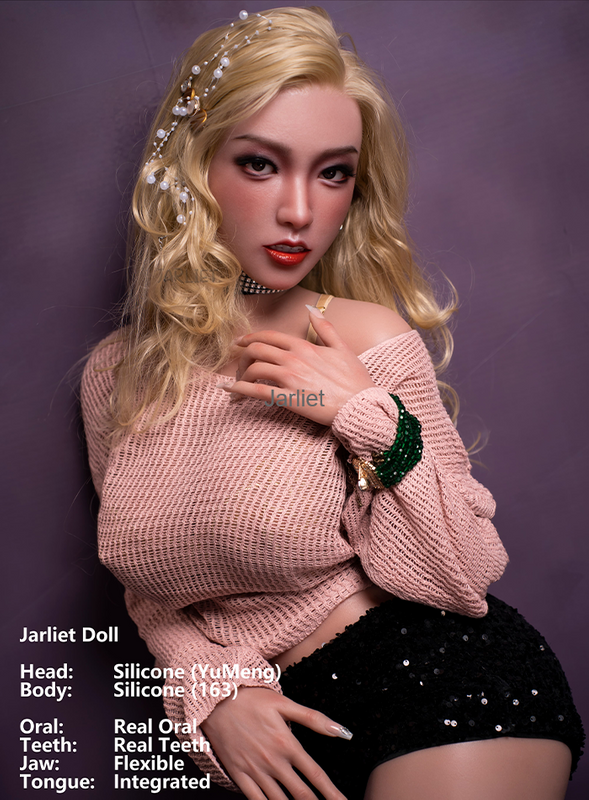 Yu Meng 163-Jarliet Top Quality Full Silicone Sex Dolls Adult Toy Dolls with Open Oral Integrated Tongue Flexible Jaw