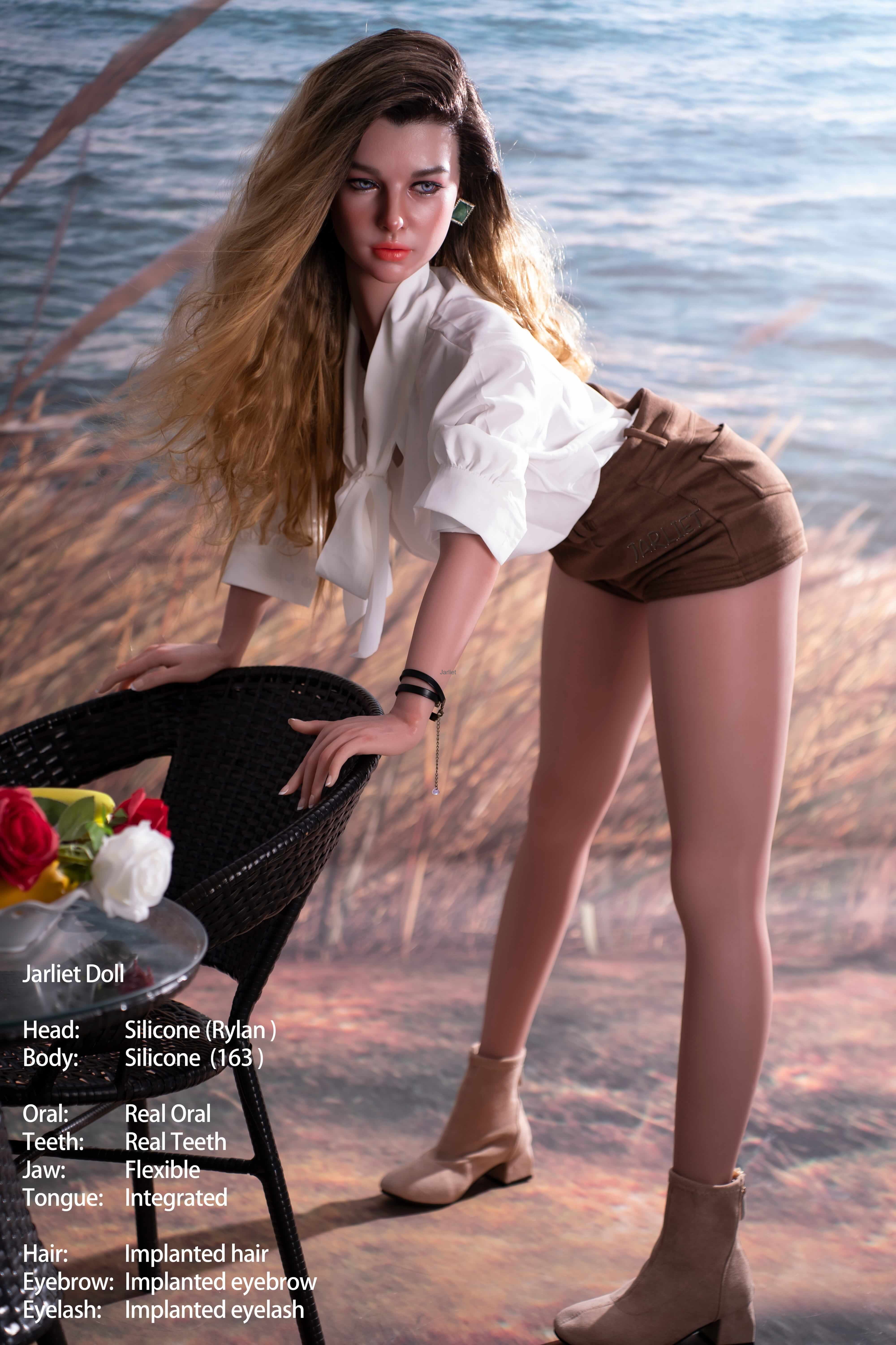 Rylan-Jarliet Quality Full Silicone Sex Dolls Adult Toy Dolls with Open Oral Integrated Tongue Flexible Jaw