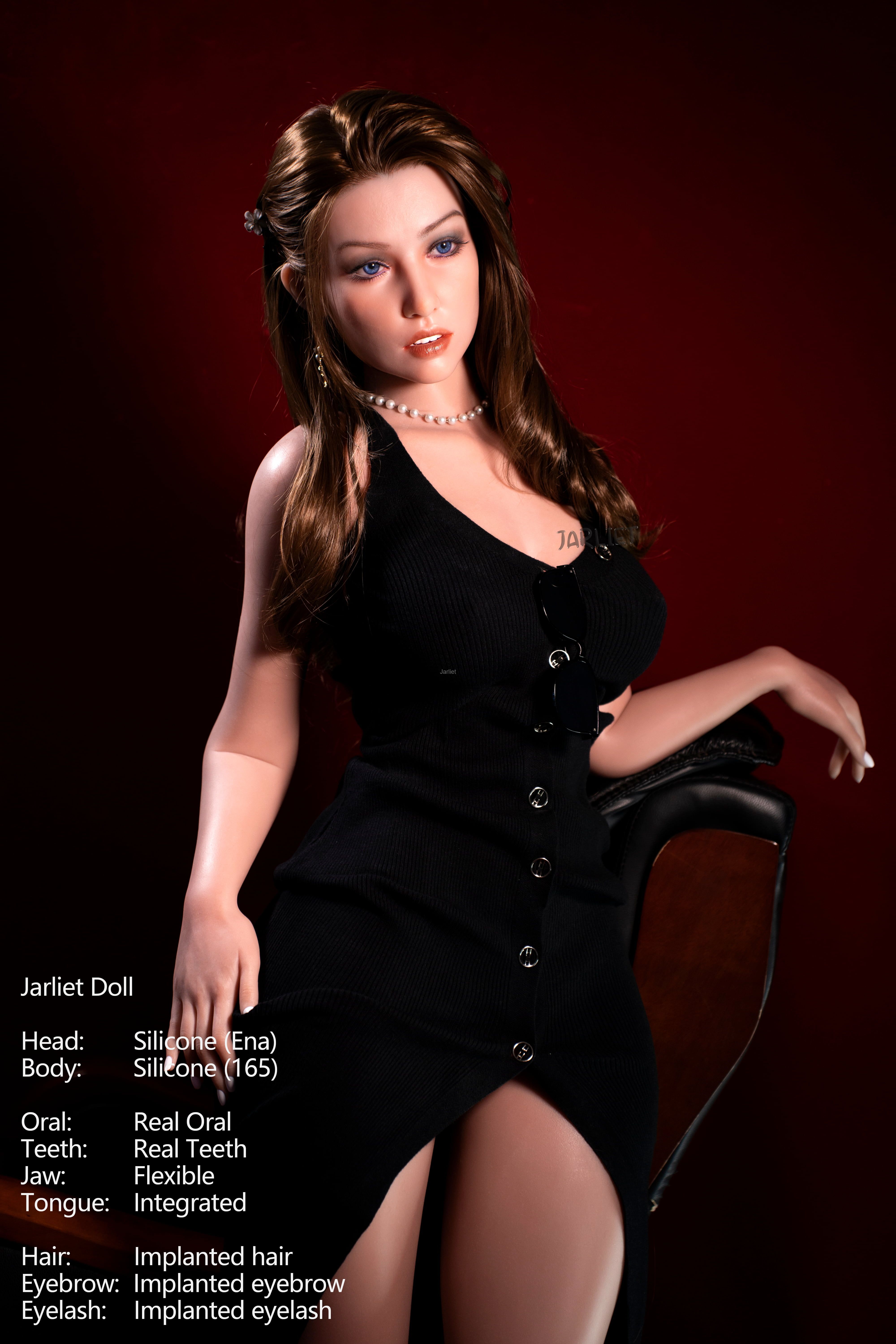 Ena-Jarliet Top Quality Full Silicone Sex Dolls Adult Toy Dolls with Open Oral Integrated Tongue Flexible Jaw