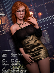 Lola 163-Jarliet Top Quality Full Silicone Sex Dolls Adult Toy Dolls with Open Oral Integrated Tongue Flexible Jaw