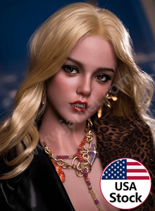 Mina 160cm-Jarliet Quality Silicone Head TPE Body Hybrid Doll Sex Dolls Adult Toy Dolls with Open Oral Integrated Tongue Flexible Jaw