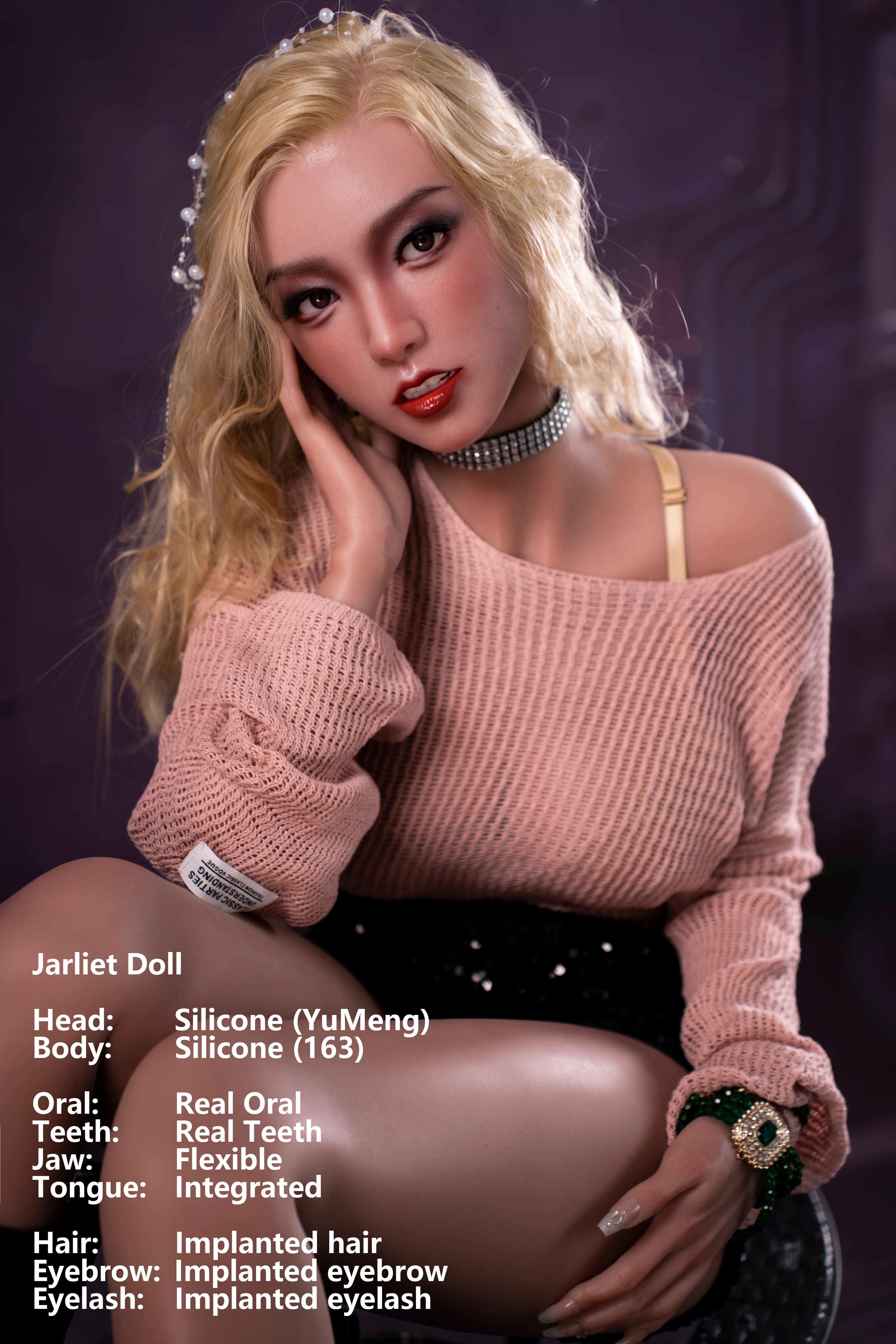 Yu Meng 163-Jarliet Top Quality Full Silicone Sex Dolls Adult Toy Dolls with Open Oral Integrated Tongue Flexible Jaw