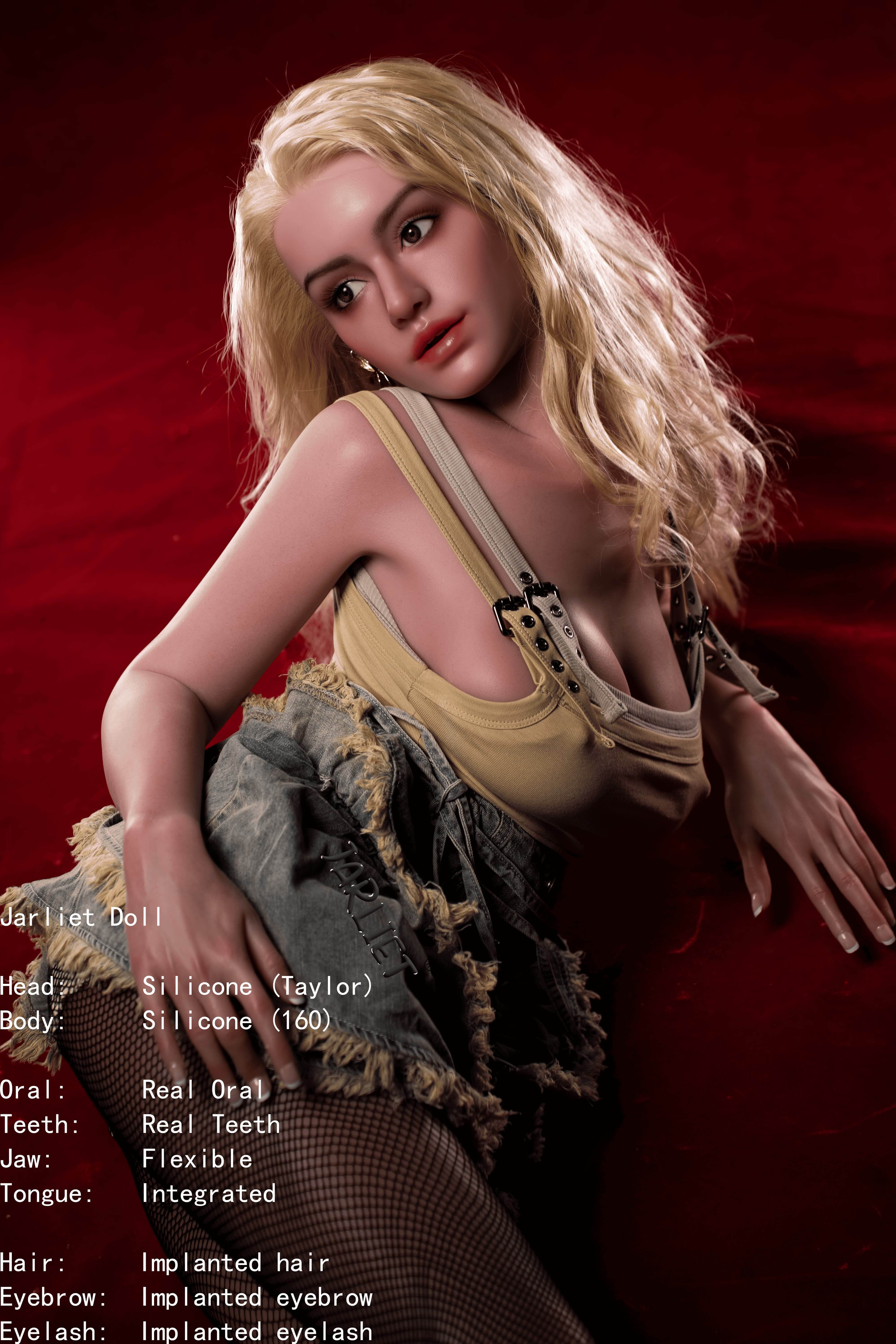 Taylor-Jarliet Top Quality Full Silicone Sex Dolls Adult Toy Dolls with Open Oral Integrated Tongue Flexible Jaw