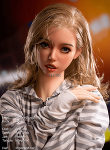 TongTong-Jarliet Quality Silicone Head TPE Body Hybrid Doll Sex Dolls Adult Toy Dolls with Open Oral Integrated Tongue Flexible Jaw