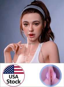 Eve 163cm-Jarliet Top Quality Full Silicone Sex Dolls Adult Toy Dolls with Open Oral Integrated Tongue Flexible Jaw
