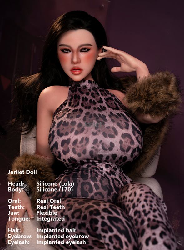 Lola 170-Jarliet Top Quality Full Silicone Sex Dolls Adult Toy Dolls with Open Oral Integrated Tongue Flexible Jaw