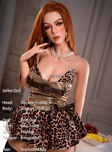 Fiona 163cm-Jarliet Top Quality Full Silicone Sex Dolls Adult Toy Dolls with Open Oral Integrated Tongue Flexible Jaw