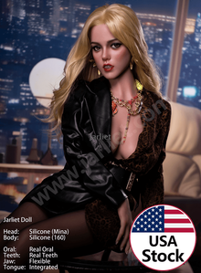 Mina 160cm-Jarliet Quality Full Silicone Sex Dolls Adult Toy Dolls with Open Oral Integrated Tongue Flexible Jaw