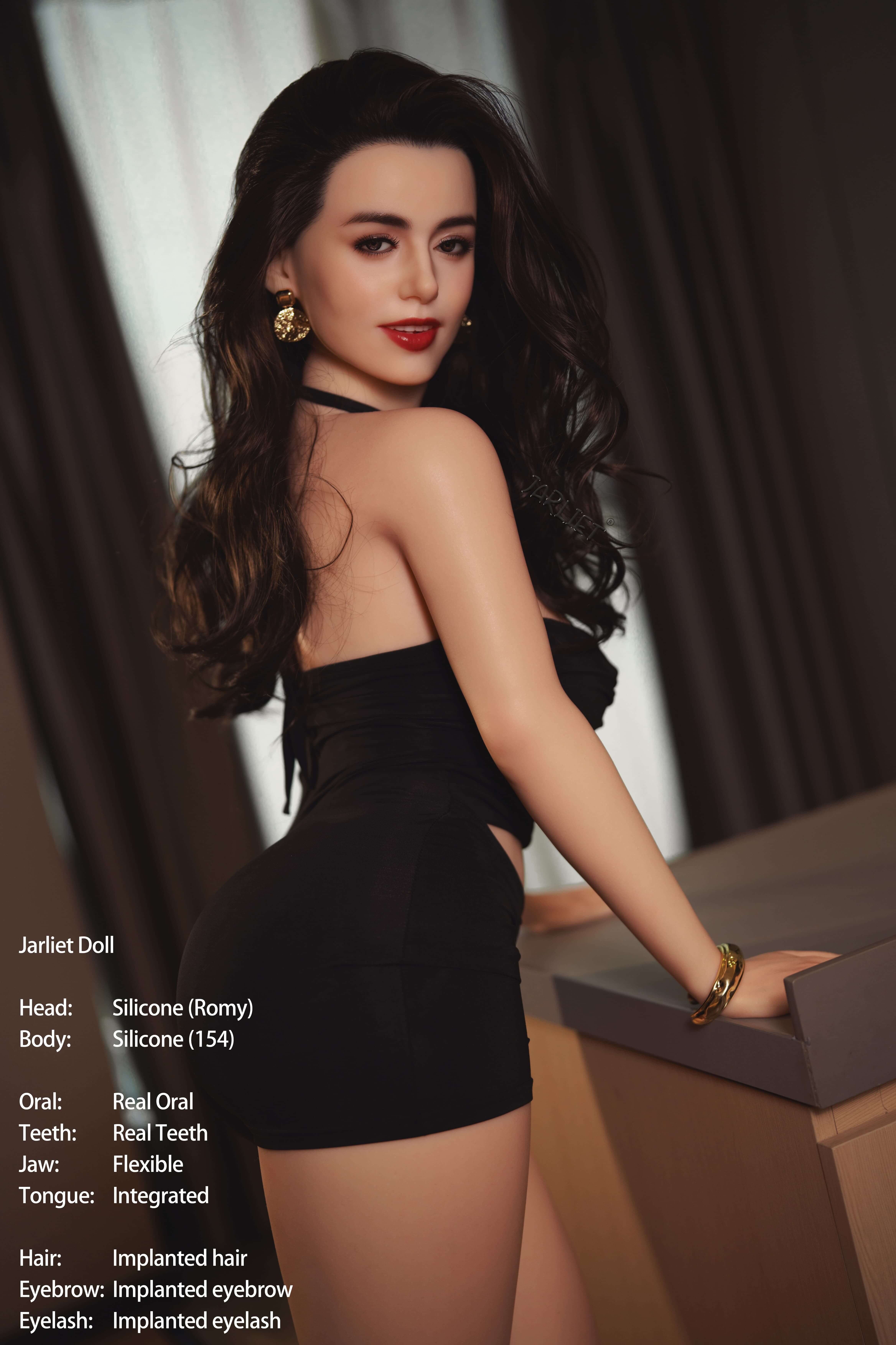 Romy-Jarliet Top Quality Full Silicone Sex Dolls Adult Toy Dolls with Open Oral Integrated Tongue Flexible Jaw