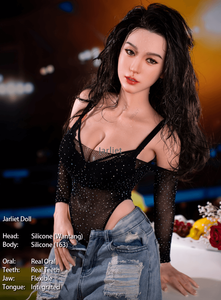 Wantang 163-Jarliet Quality Full Silicone Sex Dolls Adult Toy Dolls with Open Oral Integrated Tongue Flexible Jaw